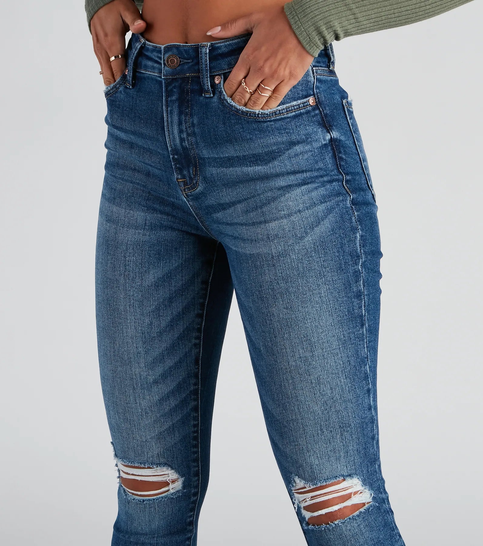 Taylor High Rise Skinny Crop Jeans By Windsor Denim - Image 4