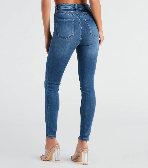 Taylor High Rise Distressed Skinny Jeans By Windsor Denim - Image 3