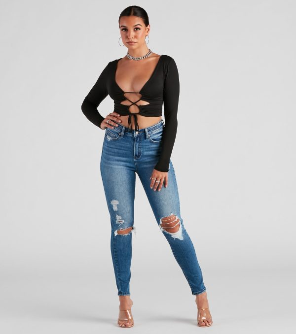 Harper Mid-Rise Skinny Denim Jeans - Image 3