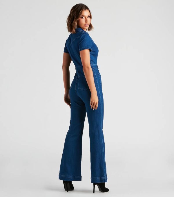 Gimme The Flare Denim Jumpsuit - Image 3