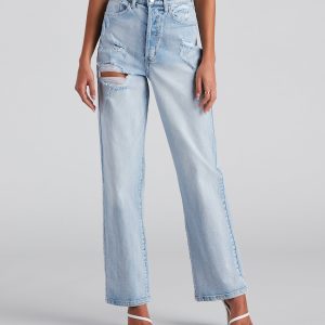 Vintage Chic Straight-Leg Jeans