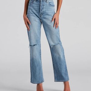 Got The Blues High Rise Boyfriend Jeans