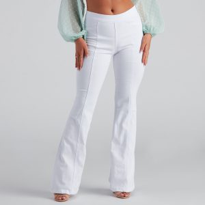 High Rise Flared Denim Jeggings