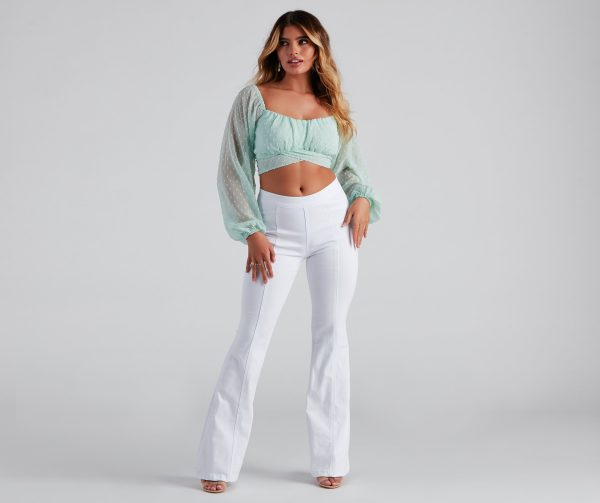 High Rise Flared Denim Jeggings - Image 2
