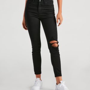 Taylor High-Rise Distressed Skinny Ankle Jeans by Windsor Denim
