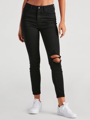 Taylor High-Rise Distressed Skinny Ankle Jeans by Windsor Denim