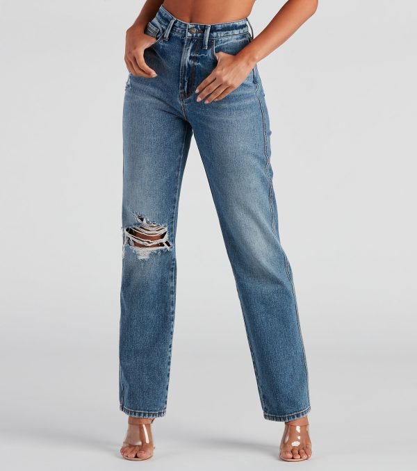 Jay High-Rise Straight Denim Jeans - Image 2