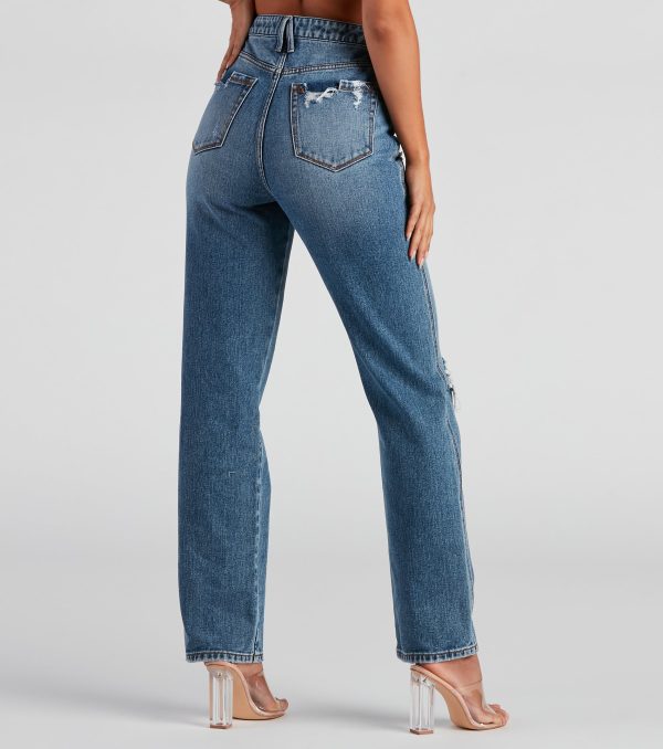 Jay High-Rise Straight Denim Jeans - Image 3