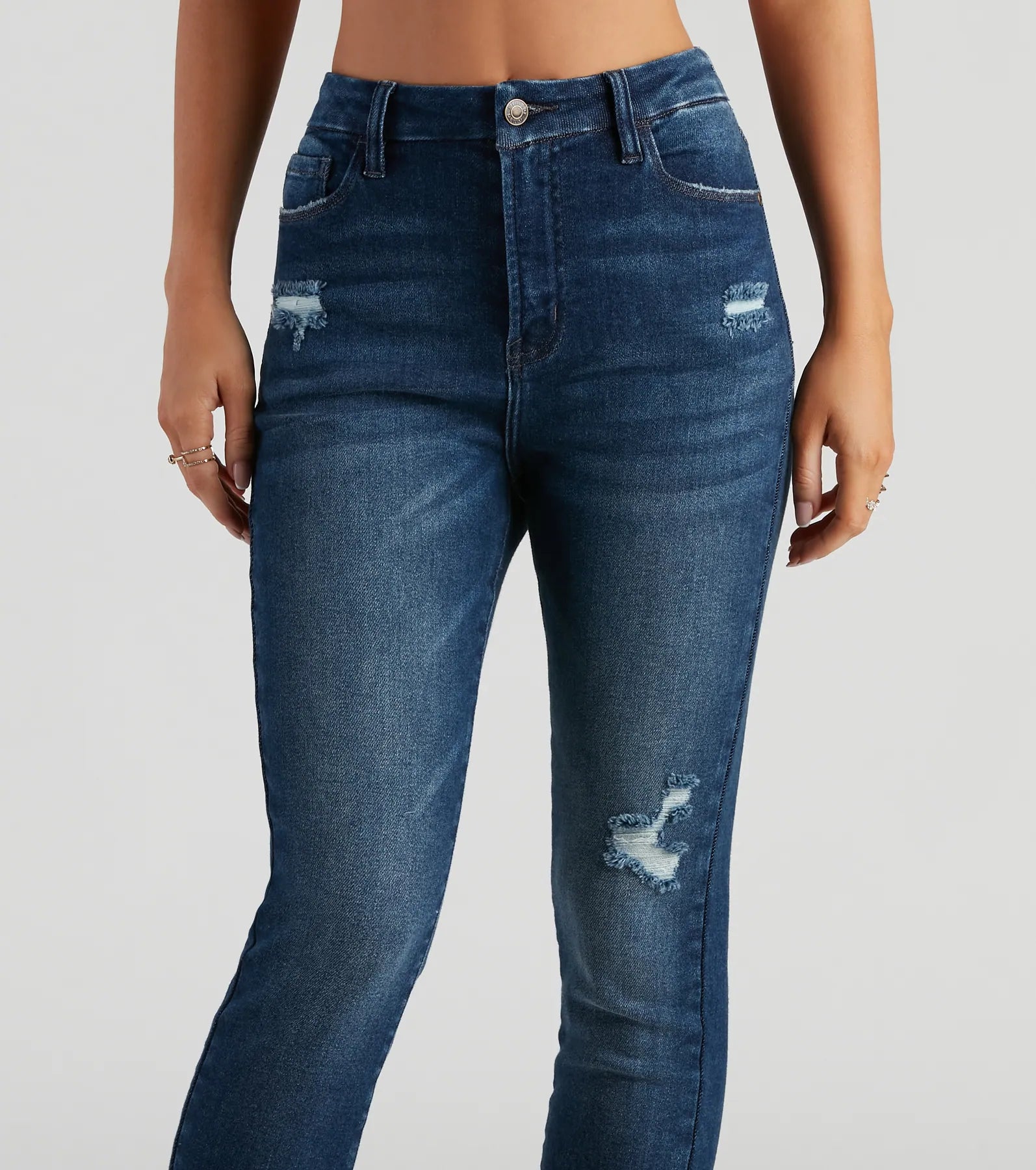 Taylor High-Rise Destructed Skinny Ankle Jeans by Windsor Denim - Image 4