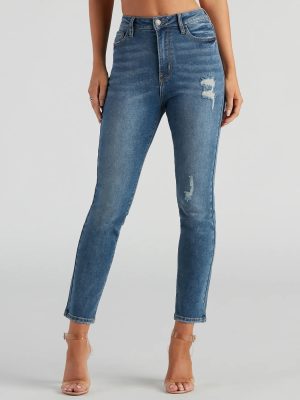 Taylor High Rise Skinny Ankle Jeans By Windsor Denim