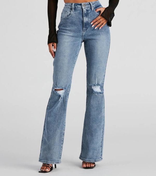 New Places High Rise Flare Denim Jeans - Image 2