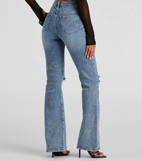 New Places High Rise Flare Denim Jeans - Image 3