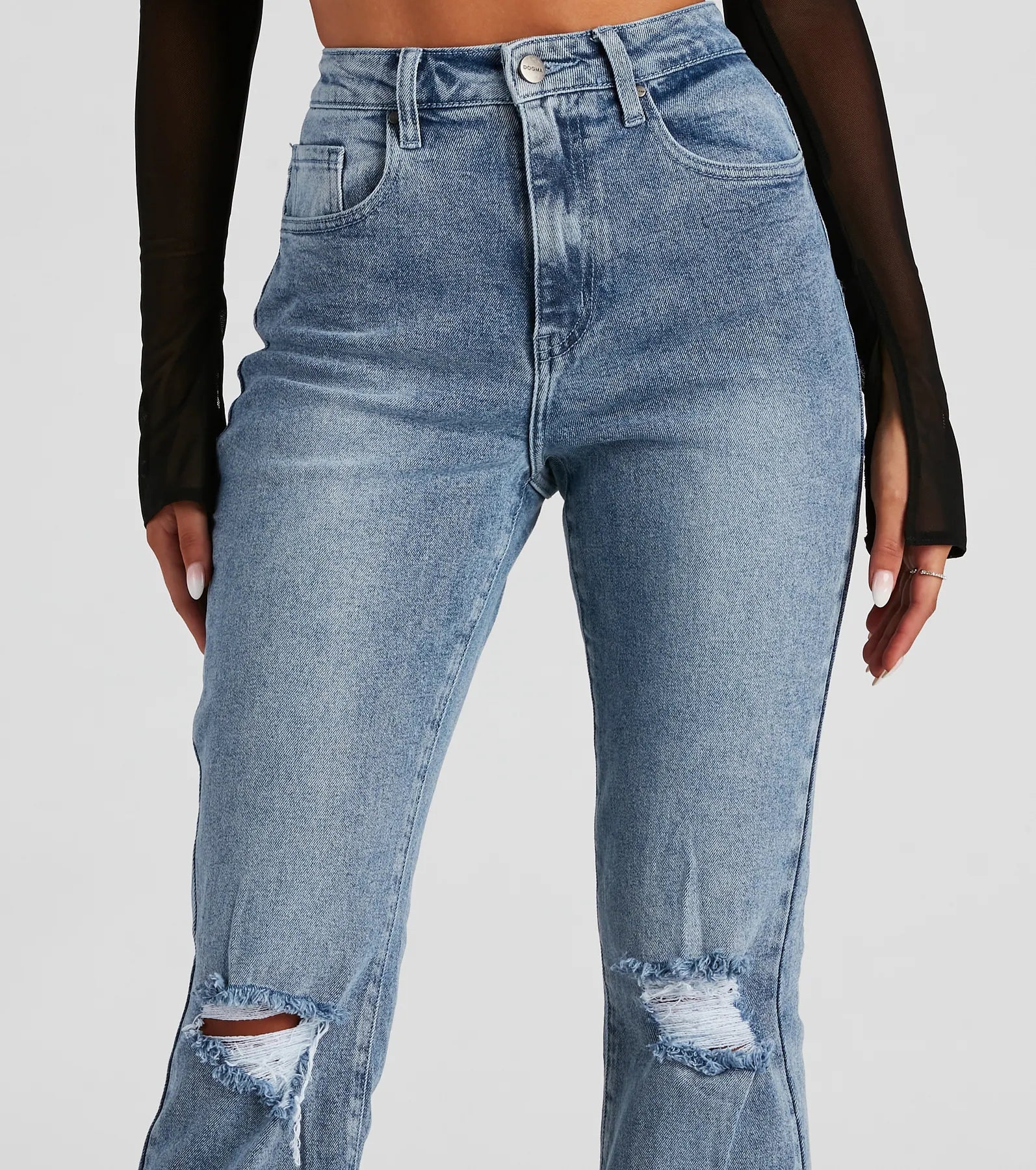 New Places High Rise Flare Denim Jeans - Image 4
