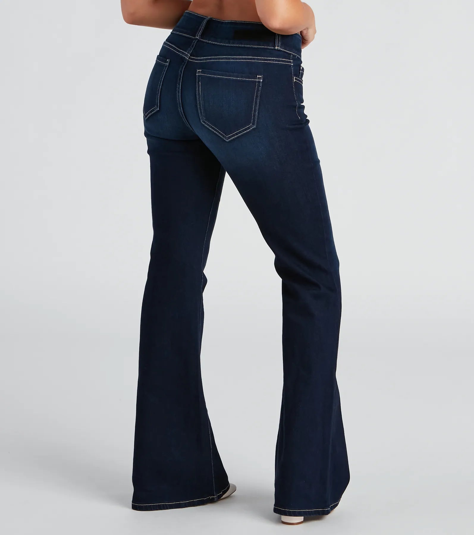 Drop It Low Mid Rise Flare Denim Jeans - Image 3