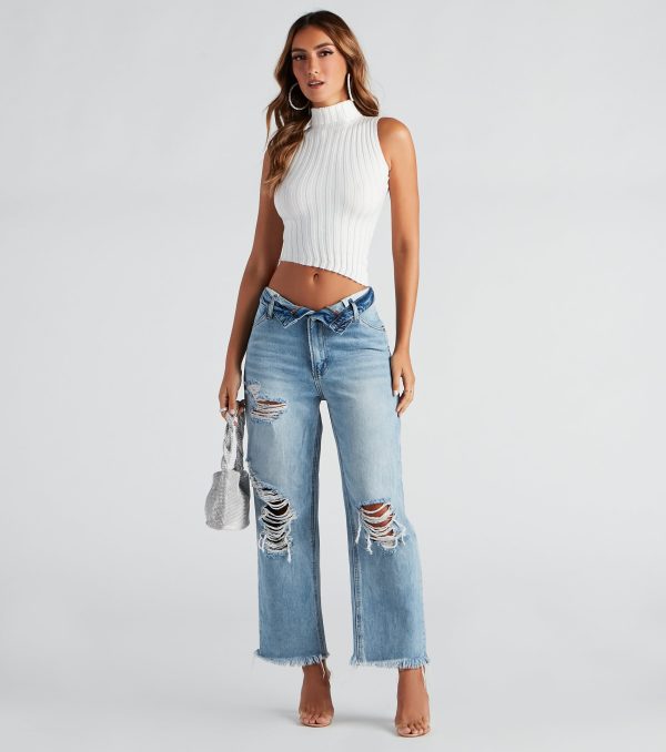 Flip The Switch Low-Rise Straight Leg Denim Jeans - Image 3