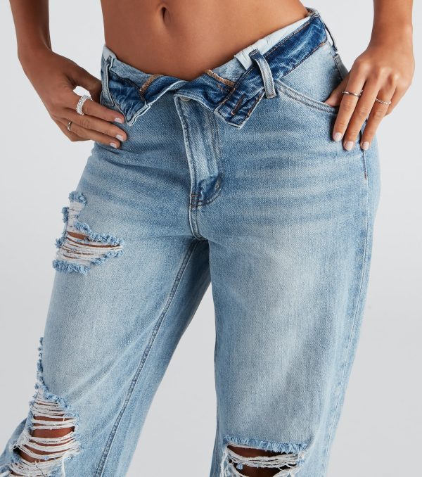 Flip The Switch Low-Rise Straight Leg Denim Jeans - Image 4