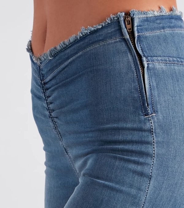 Totally Trendy Frayed Low-Rise Flare Jeans - Image 4