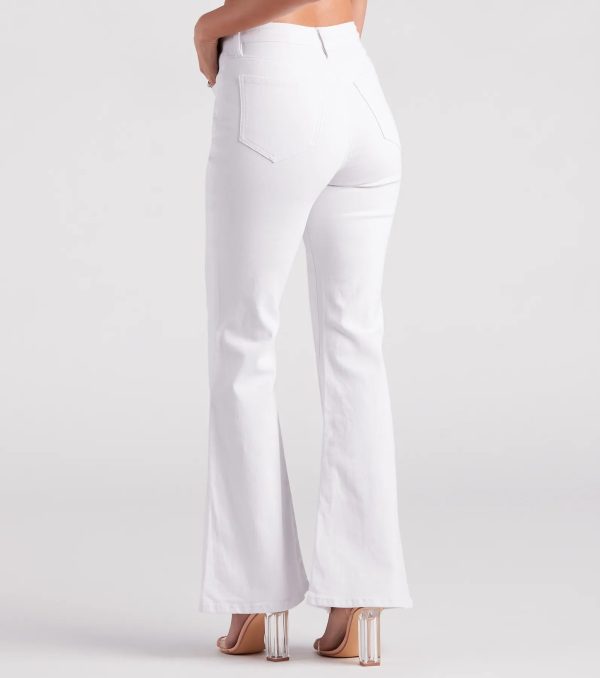 Bri High-Rise Lace-Up Flare Jeans By Windsor Denim - Image 3