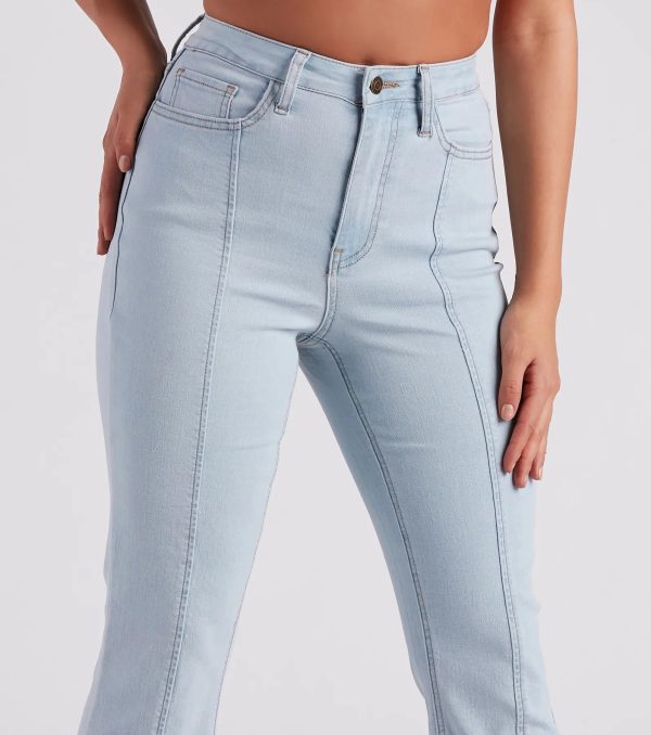Bri High-Rise Split Hem Flare Jeans by Windsor Denim - Image 4