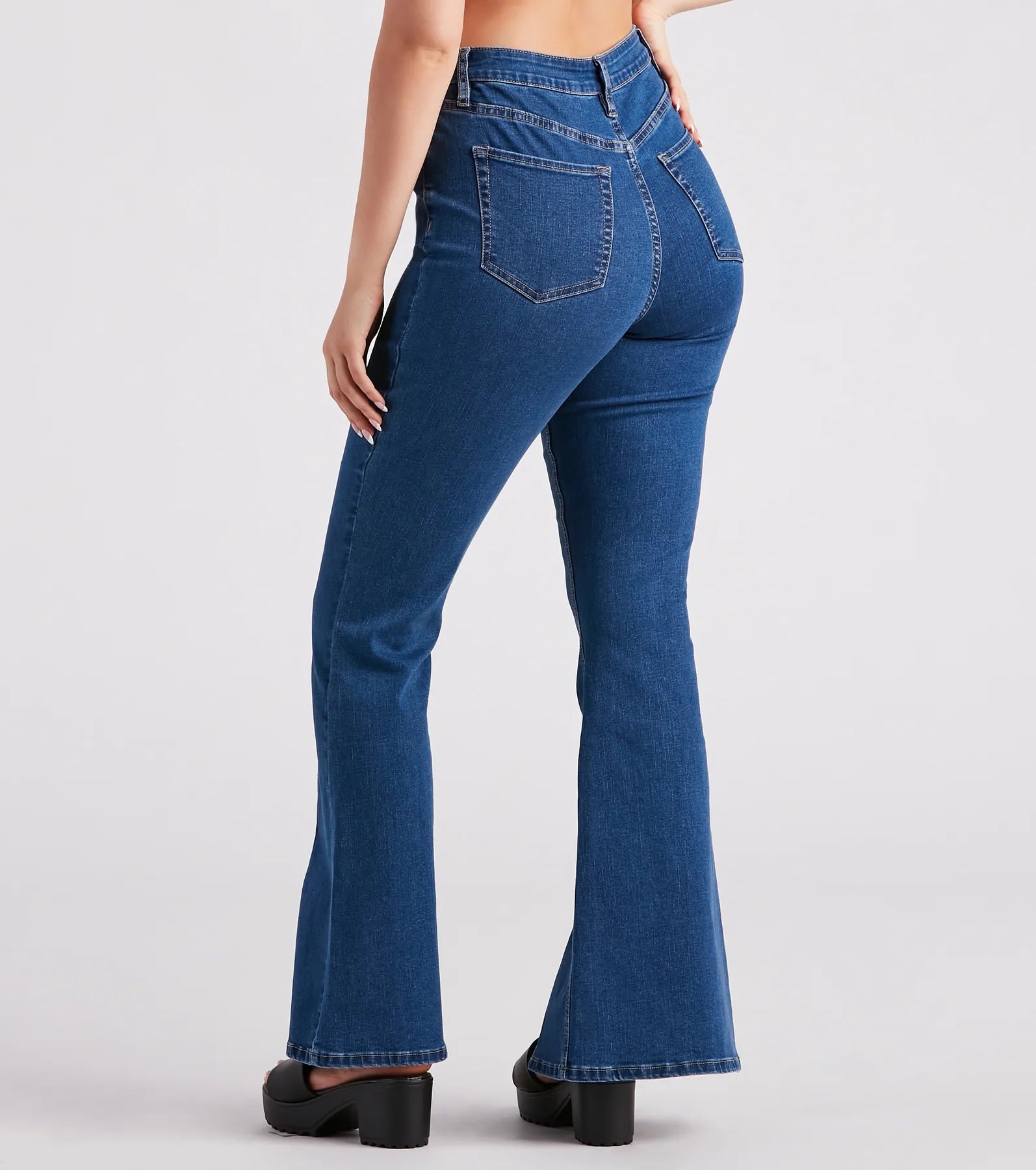 Bri High-Rise Split Hem Flare Jeans by Windsor Denim - Image 7