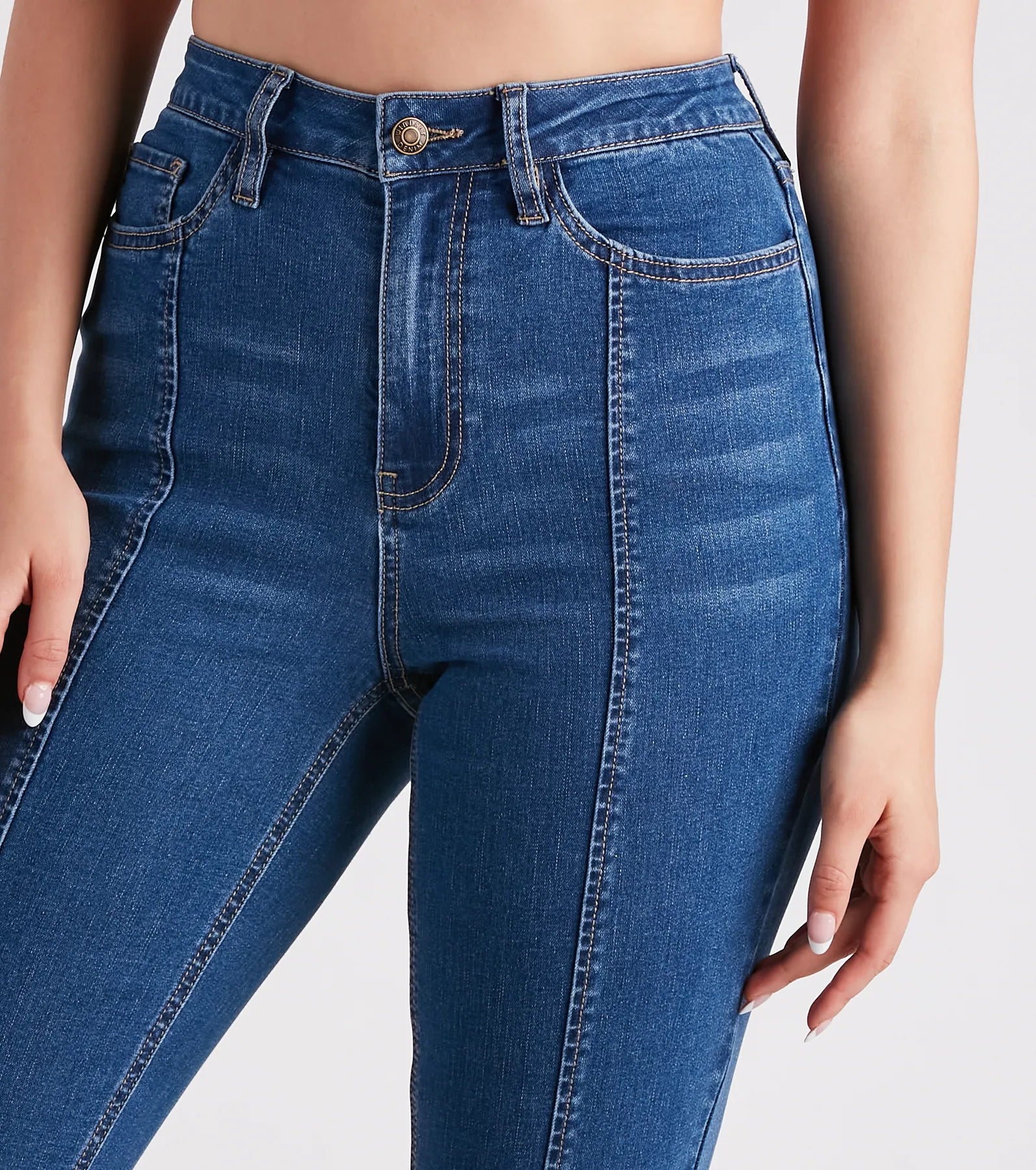 Bri High-Rise Split Hem Flare Jeans by Windsor Denim - Image 8