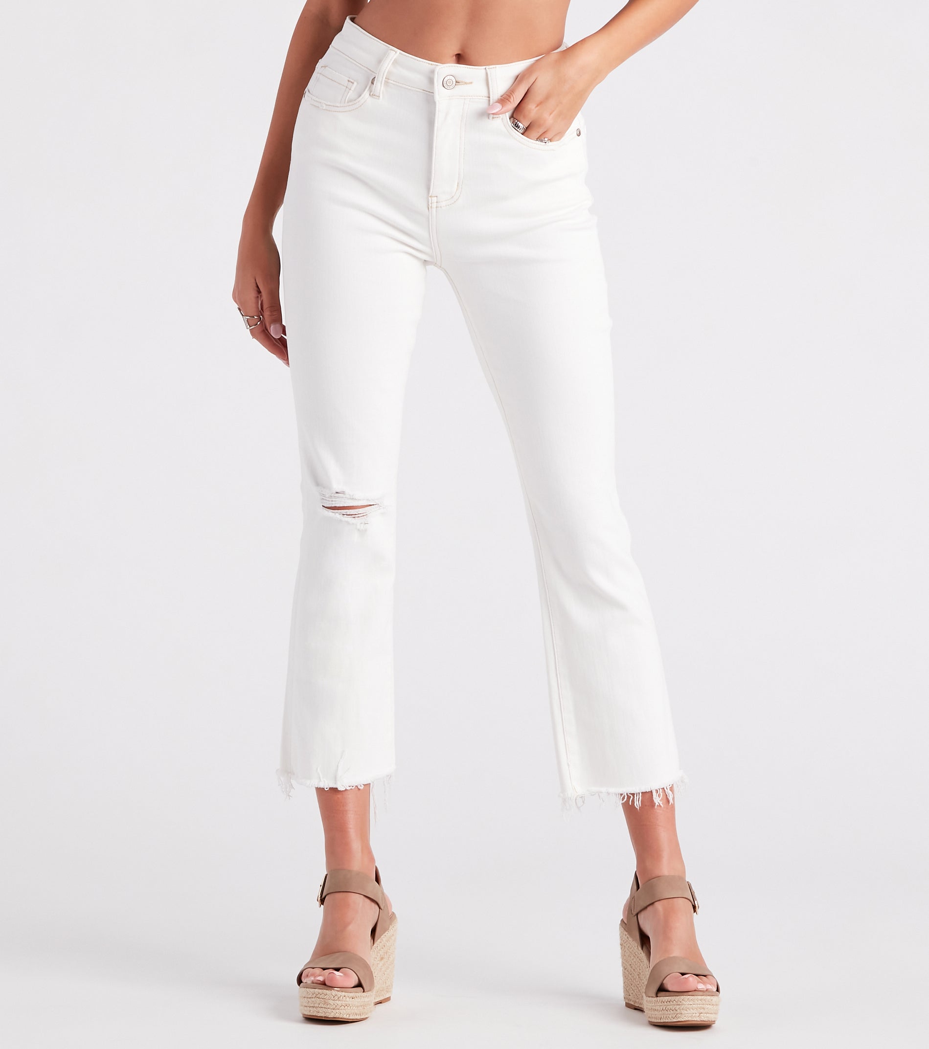 Robyn High-Rise Crop Flare Jeans By Windsor Denim - Image 2