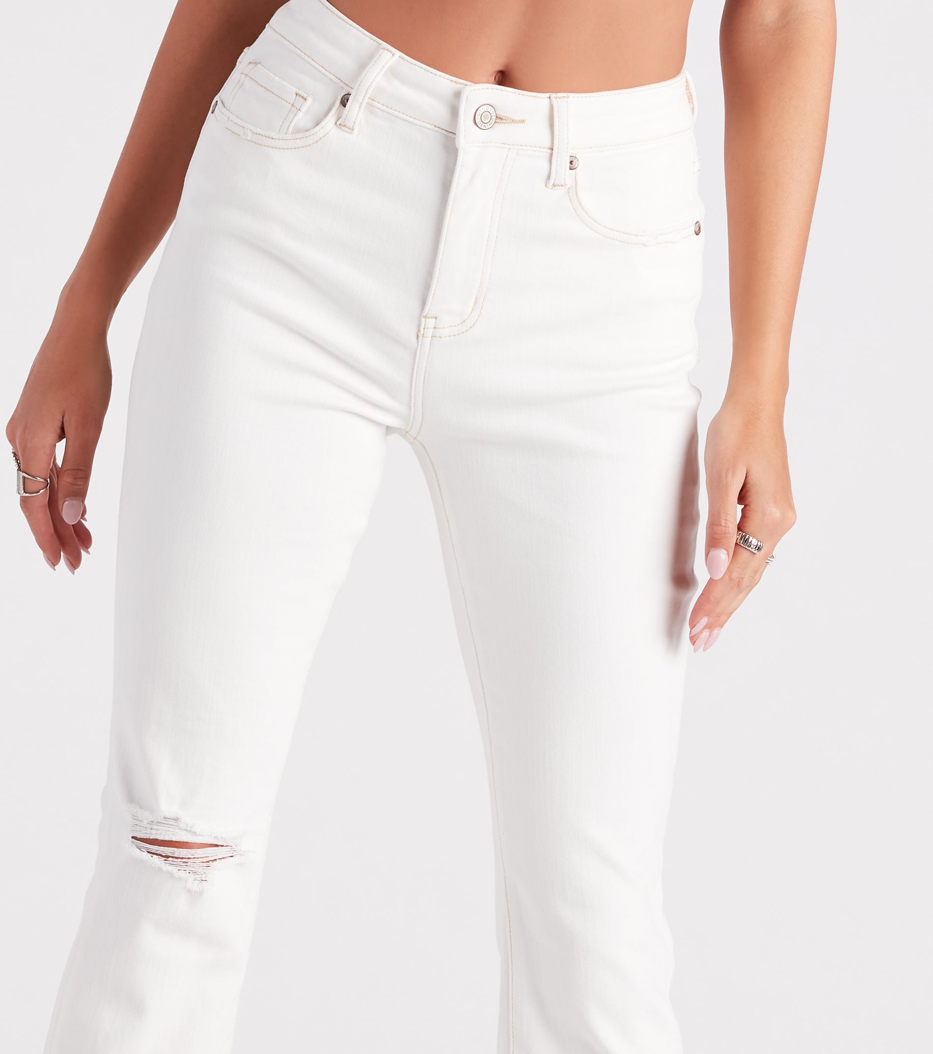 Robyn High-Rise Crop Flare Jeans By Windsor Denim - Image 4