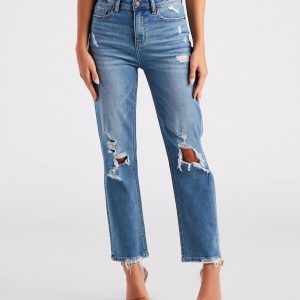 Savannah High-Rise Straight-Leg Jeans by Windsor Denim