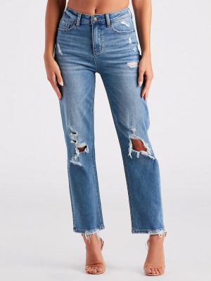 Savannah High-Rise Straight-Leg Jeans by Windsor Denim