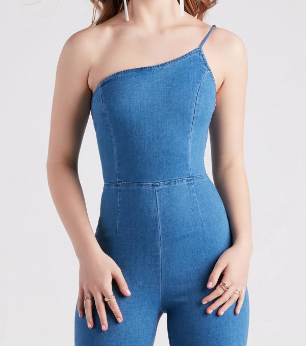 Retro Diva Denim Catsuit - Image 4