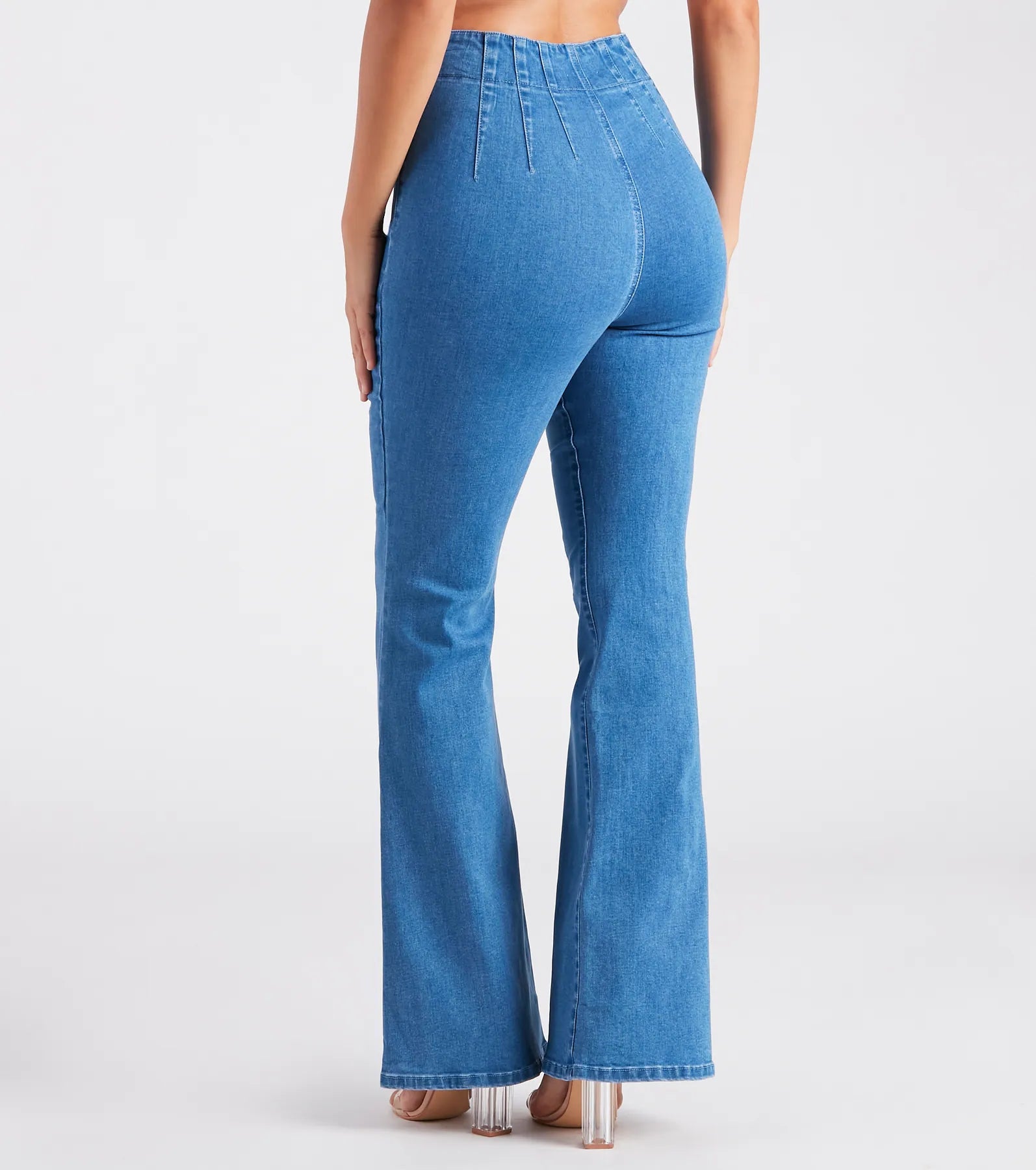 Bri High-Rise Button-Up Flare Jeans by Windsor Denim - Image 3