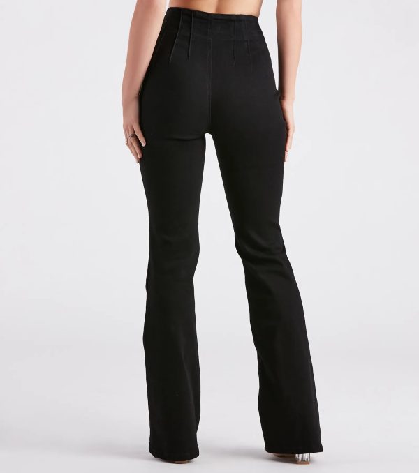 Bri High-Rise Button-Up Flare Jeans by Windsor Denim - Image 7