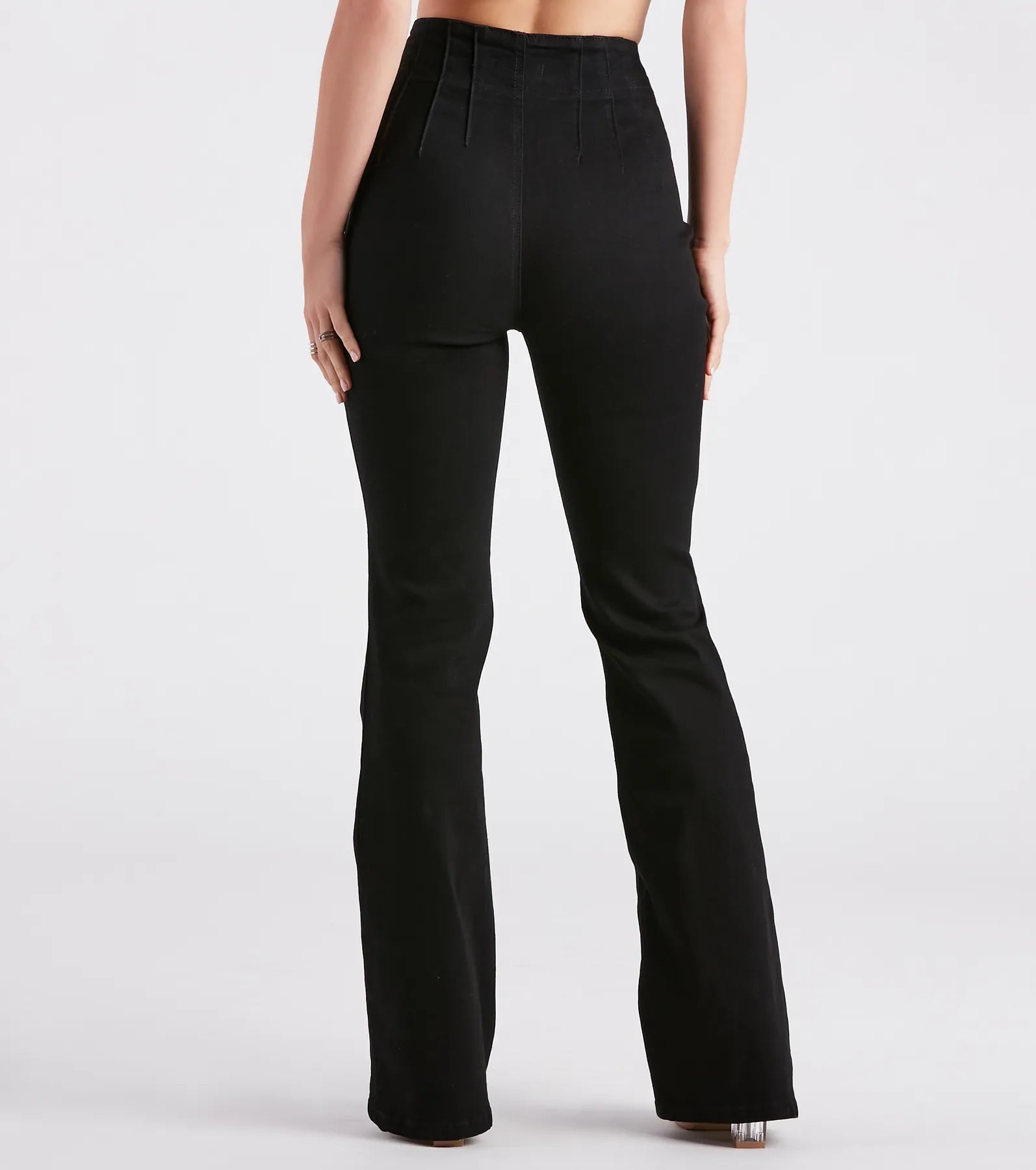 Bri High-Rise Button-Up Flare Jeans by Windsor Denim - Image 7