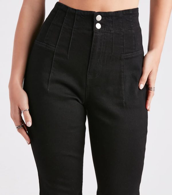 Bri High-Rise Button-Up Flare Jeans by Windsor Denim - Image 8