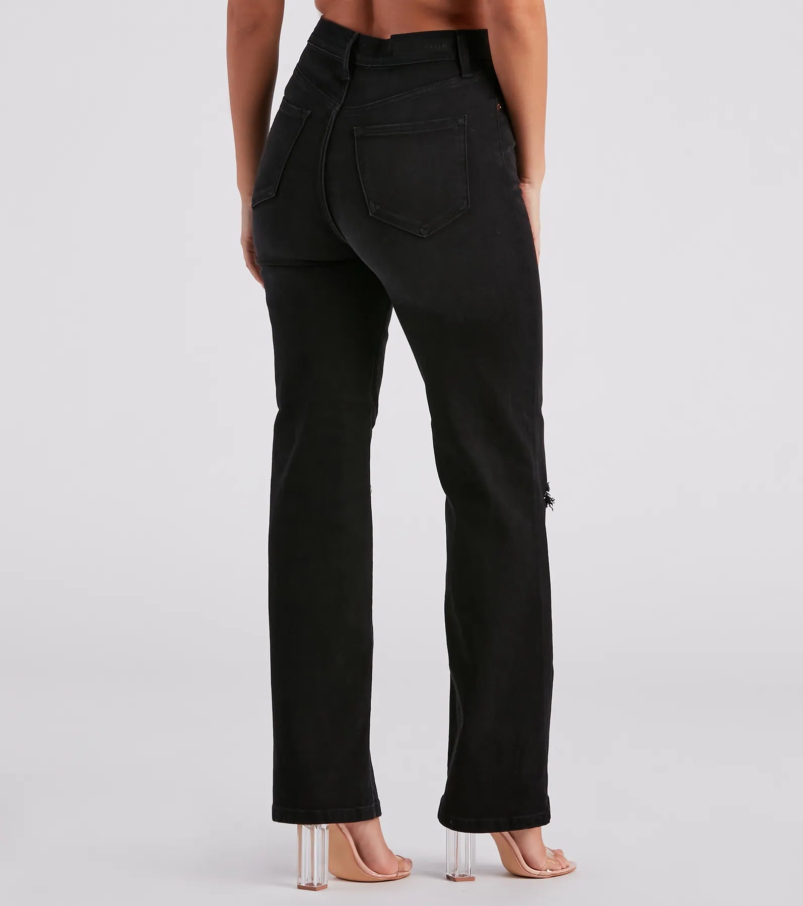There She Goes High-Rise Slit Boyfriend Jeans - Image 3