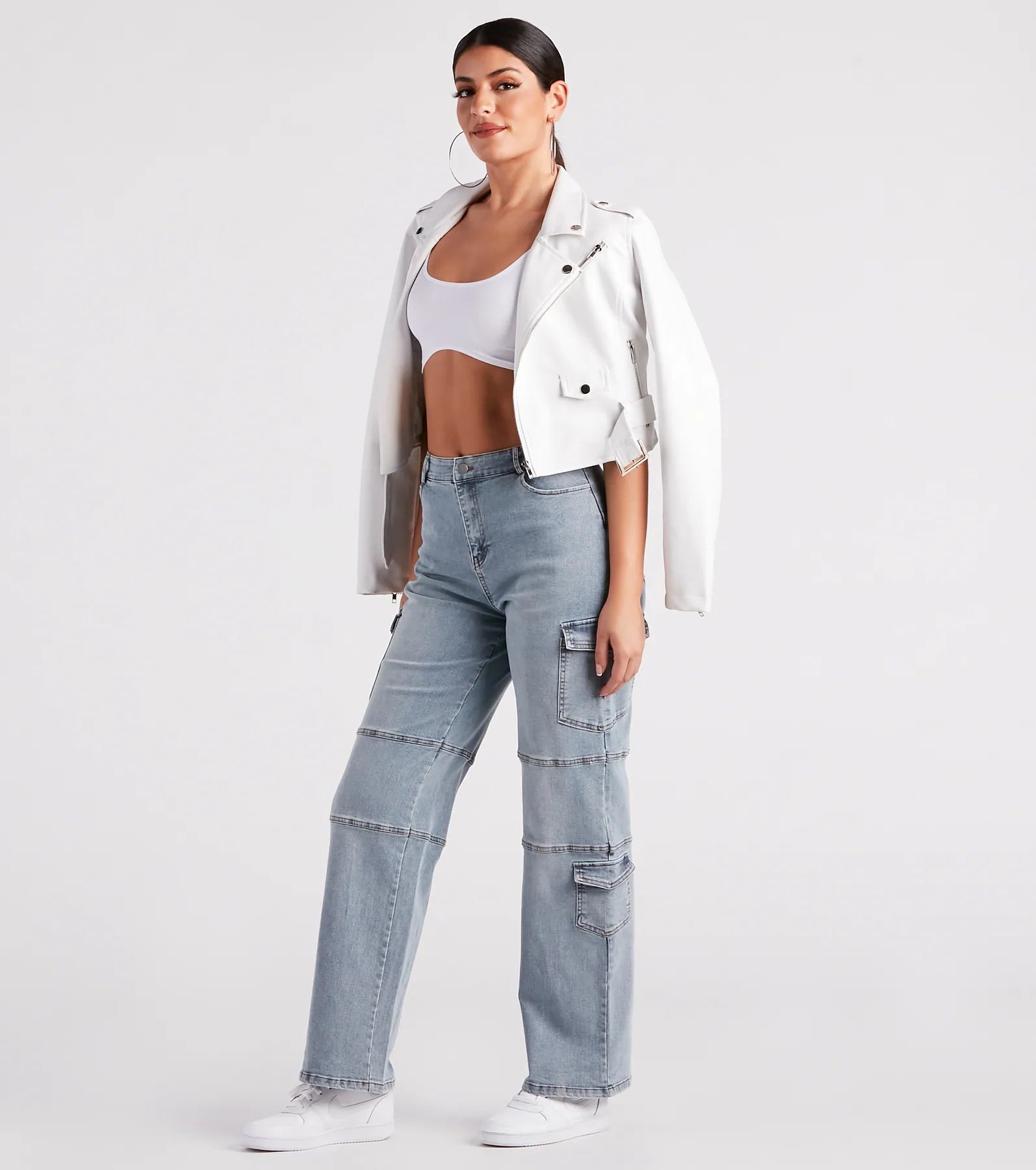 Straight To It High-Rise Cargo Denim Jeans - Image 2