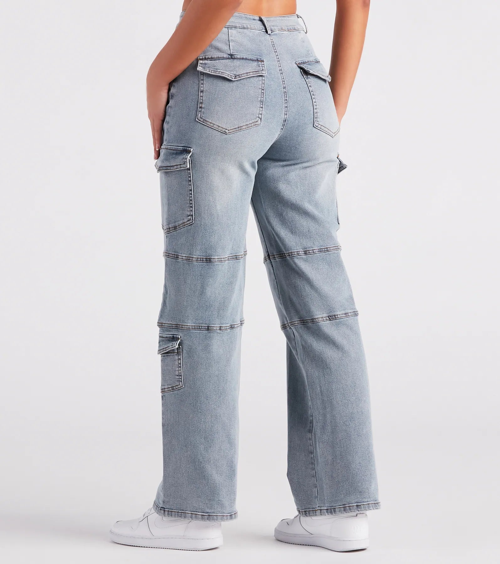 Straight To It High-Rise Cargo Denim Jeans - Image 3