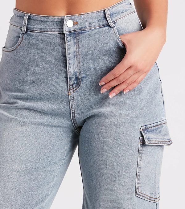 Straight To It High-Rise Cargo Denim Jeans - Image 4