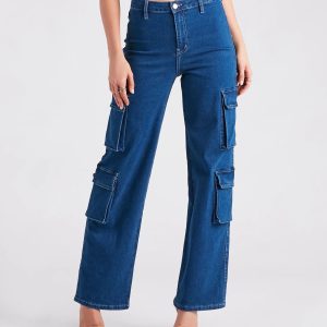 Cutie In Charge Wide Leg Denim Pants