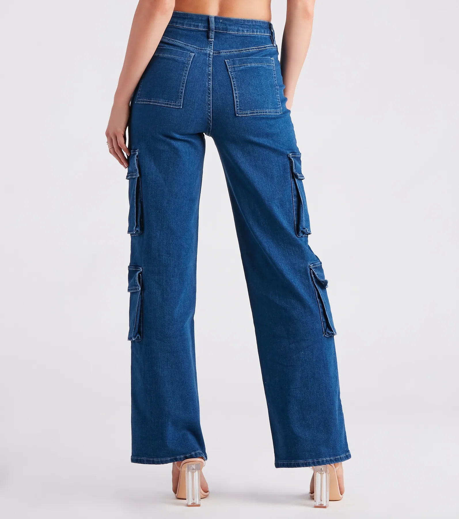 Cutie In Charge Wide Leg Denim Pants - Image 3