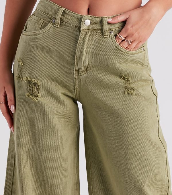 Good Angle Mid Rise Wide-Leg Denim Jeans - Image 4
