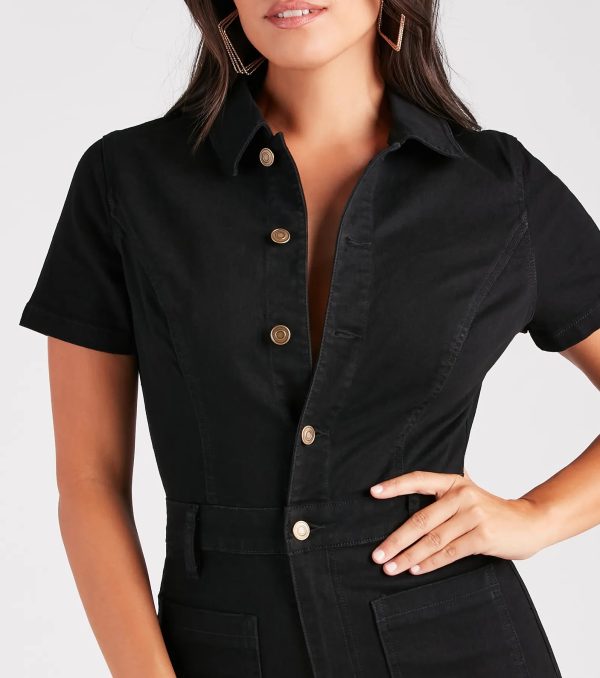 Gimme The Flare Denim Jumpsuit - Image 8