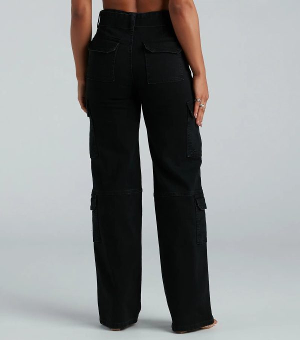 Especially Cool High-Rise Belted Cargo Denim Jeans - Image 4