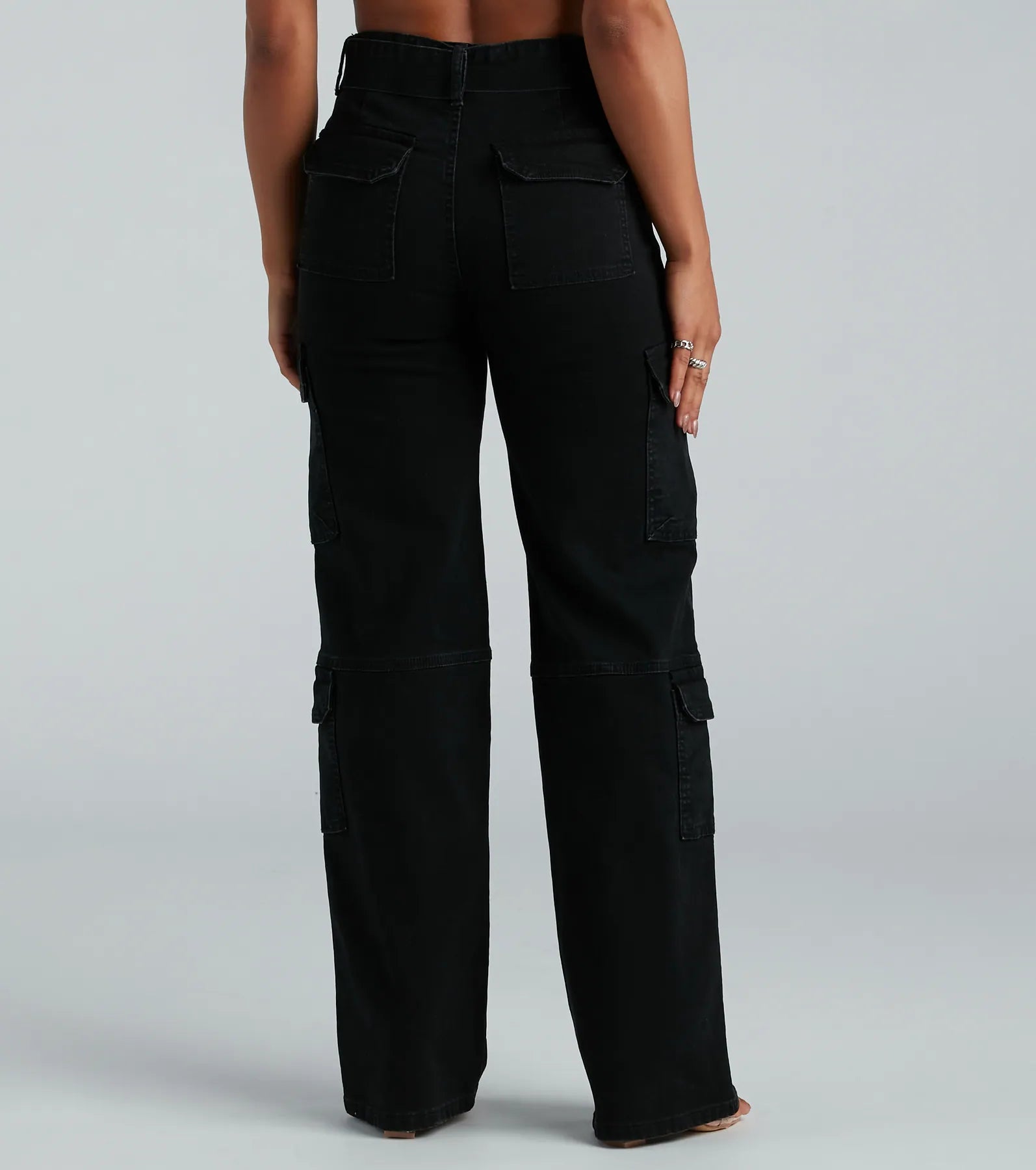 Especially Cool High-Rise Belted Cargo Denim Jeans - Image 4
