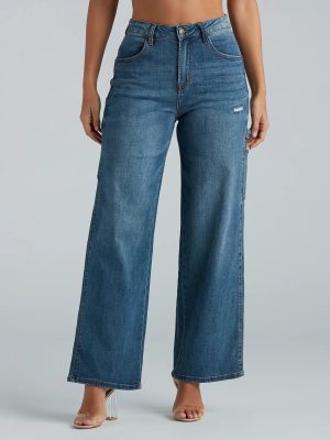 Trish Cargo Wide-Leg Jeans by Windsor Denim