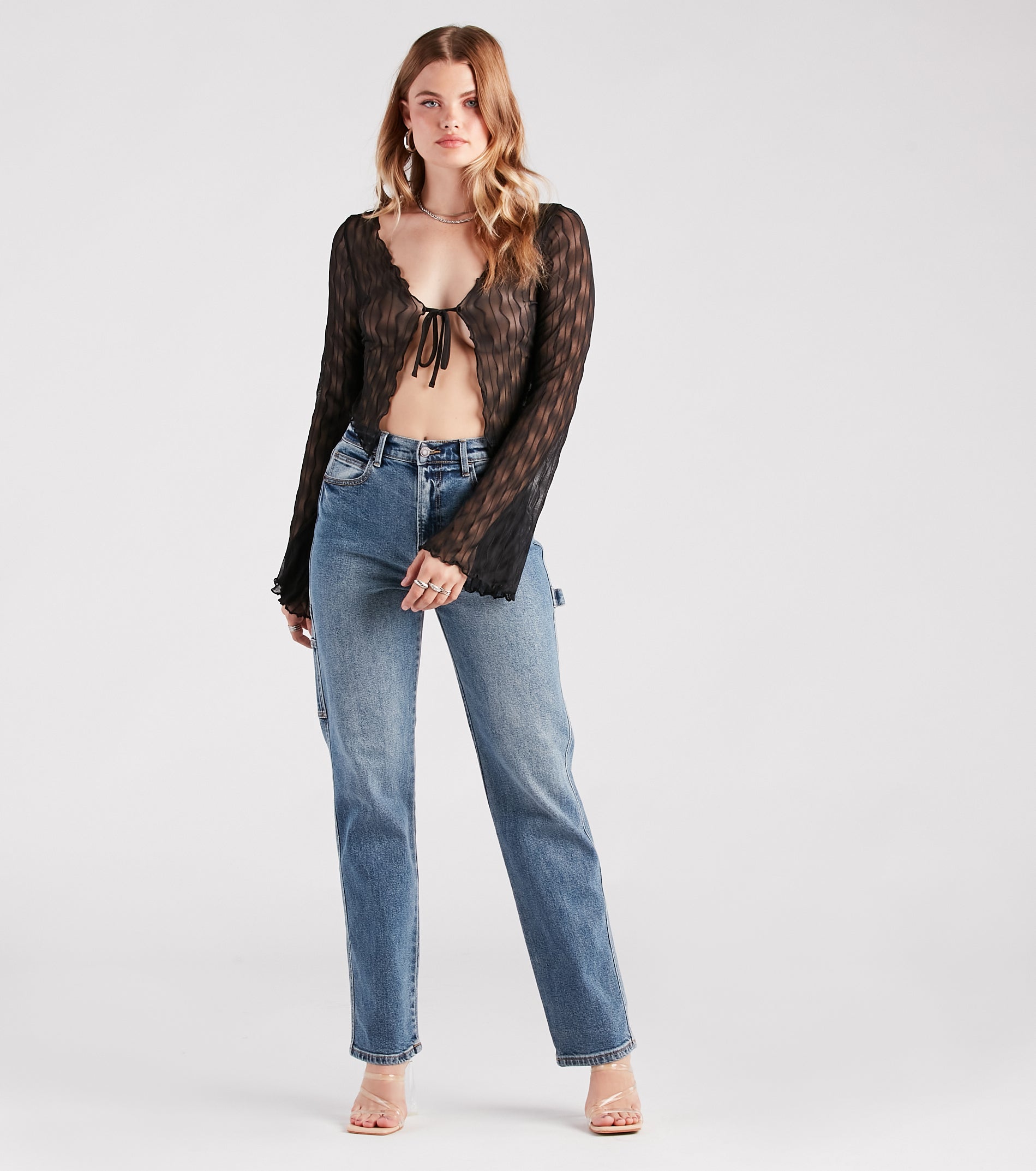 Hit The Jackpot Mid-Rise Straight-Leg Denim Jeans - Image 3