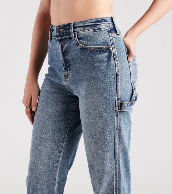 Hit The Jackpot Mid-Rise Straight-Leg Denim Jeans - Image 4