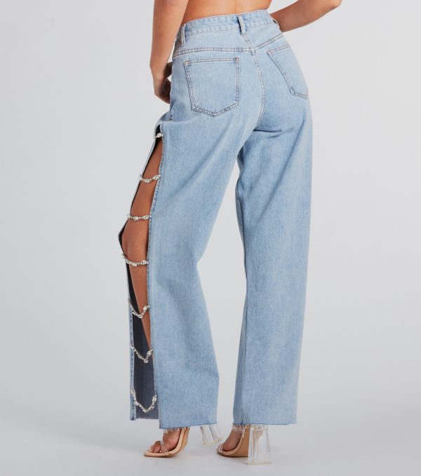 Glam Crush High-Rise Gemstone Denim Jeans - Image 3