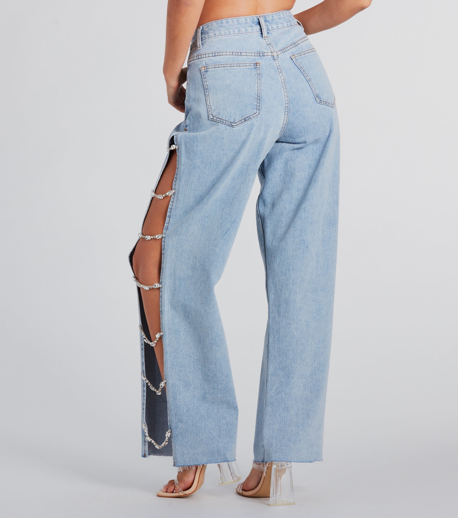 Glam Crush High-Rise Gemstone Denim Jeans - Image 3