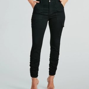 Effortless Vibe High-Rise Cargo Skinny Denim Jeans